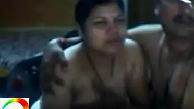 Mature bihari couple enjoying sex on cam.