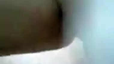Busty Indian chick gives head.