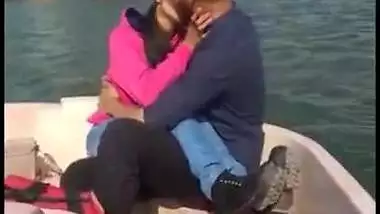 Couple Romance on boat.fucking & taking cum on face.