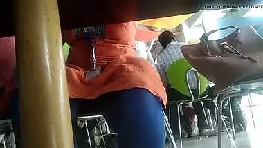 desi upskirt under table while lunch time captured 