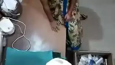 Doctor fingering to patient