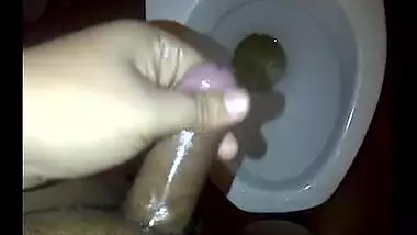 Releasing Cum In Toilet