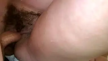 Pregnant Hairy close up creampie on bathroom sink from step sons big dick