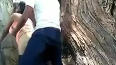 Beautiful collage lover fucking outdoor