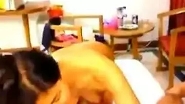Indian college babe sex with boyfriend and deep blowjob