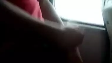 public bus.. flashing boobs cock panty 2