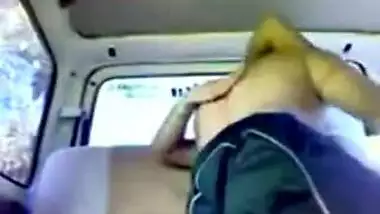 Old Indian Couple having hot sex in Van