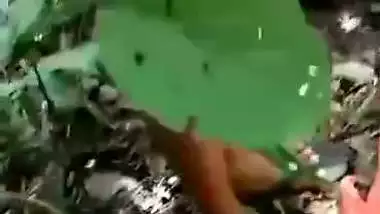 Young girl outdoor sex in jungle with boyfriend
