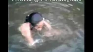 Desi Teen Girls Swimming In Water