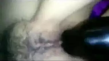 Indian girl masturbation with kingfisher bottle