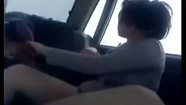 NRI girl enjoys outdoor sex in car with her university lover
