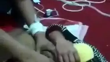 Lesbian Senior hostel girl licking nipple of junior