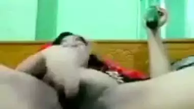 Indian girl masturbating with cucumber