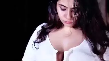 Big boobs model Nila Nambiar outdoor video shoot
