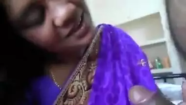Indian aunty sucking his bf. 