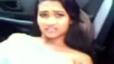 Indian Girl expose her HUGE Soft Boobs and Pussy in CAR