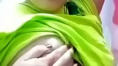 Beautiful Cute Girl Playing With Her Boobies