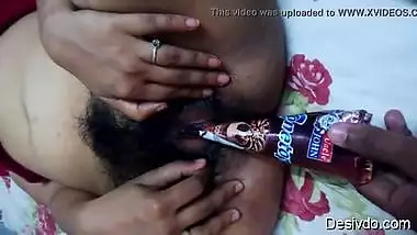 mallu girl ketki from mumbai helping boyfriend to insert cone icecream in pussy