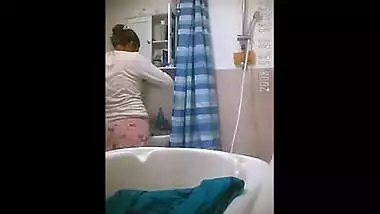 Spy cam recorded naked hostel girl