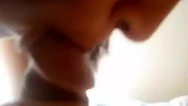 indian girl give a blowjob to a black guy