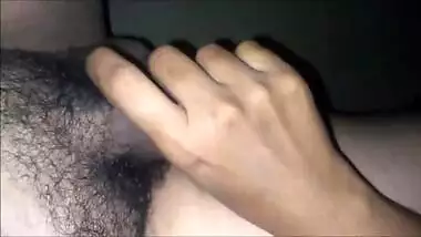 Wife playing with hubby cock