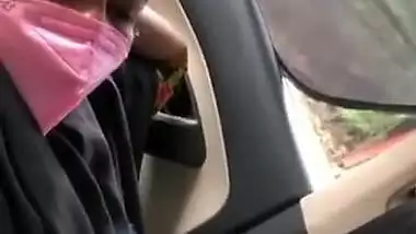 Desi Bhabi inside car blowjob